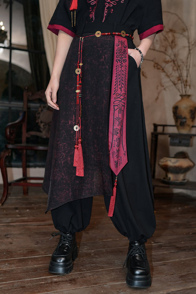 Dark Leg China Pants Wide