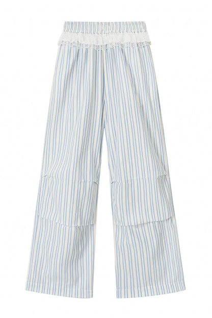 Pants Striped Wide Loose Trend