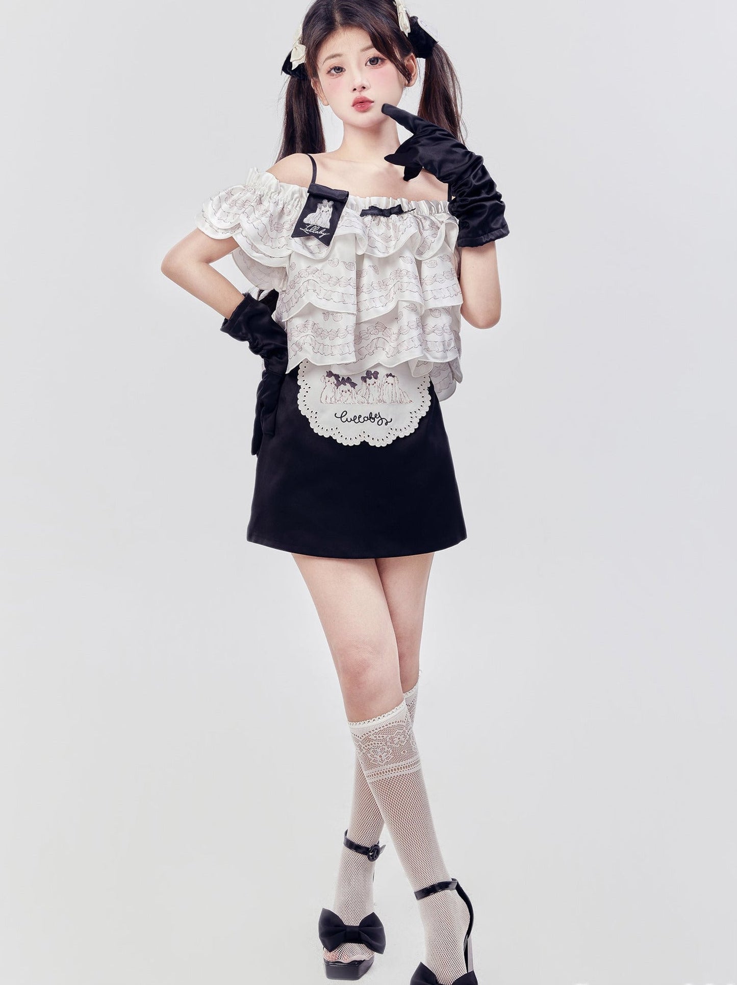 ロリータ クリーム マルチーズ ヒップ スカート