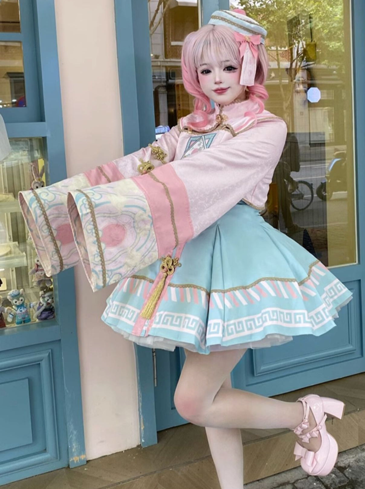 Sweet Hut Reserved Sea Jacket + Kyung + Pin Ribbon product Crolley + Dress Little