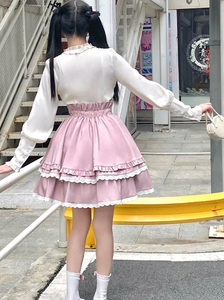 Cotton Sweet Girly Sleeve Shirt