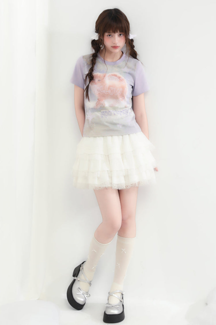 Cat Top Round Neck