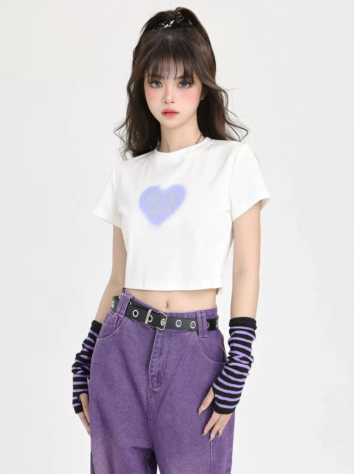T-Shirt Sleeve American + Short Print Love