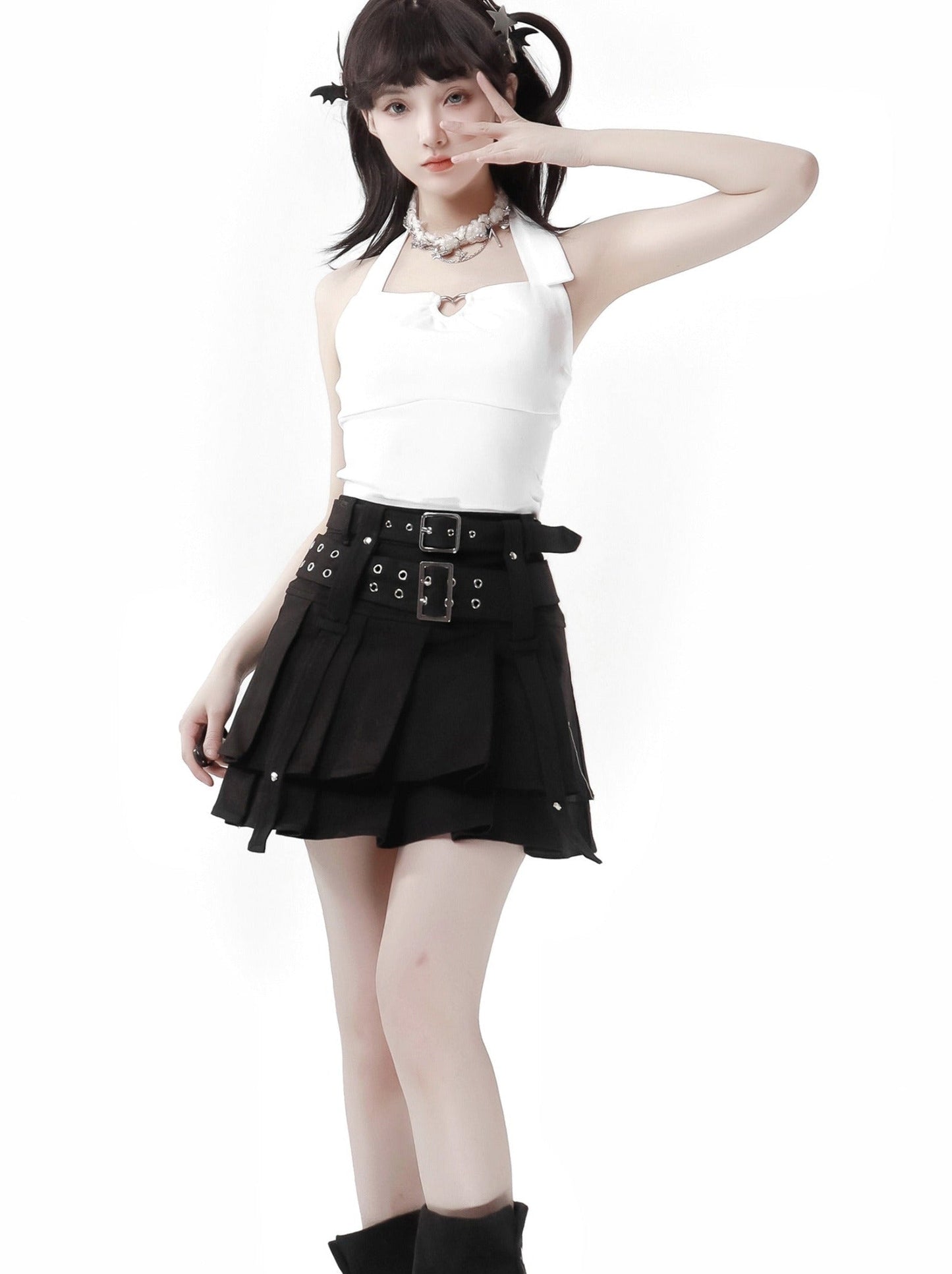 Top Dark Spring Knit Cami Print V-Neck Neck Halter Bow Summer