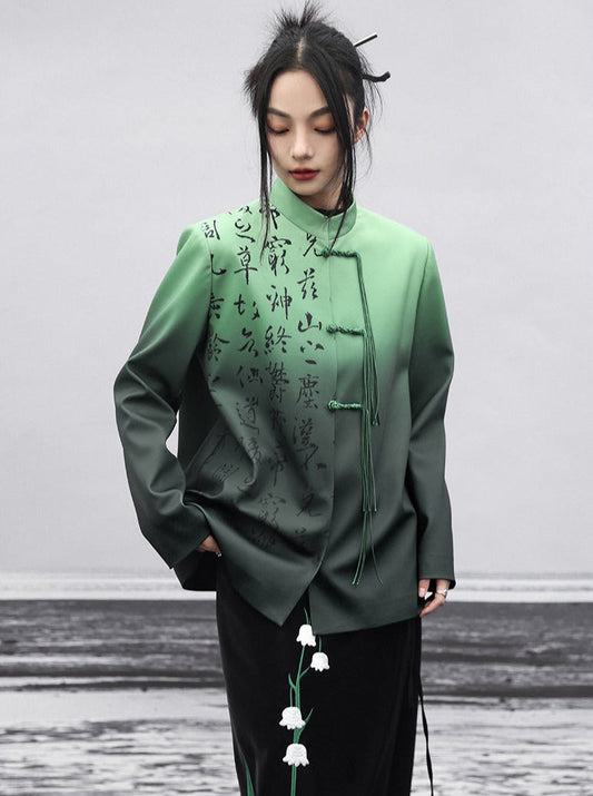 Veste dégradée vert foncé China