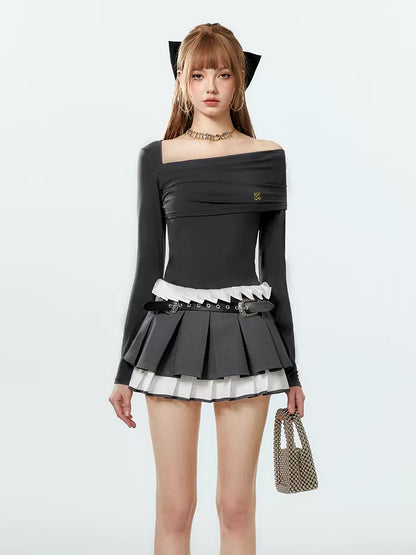 Asymmetrical Off-the-shoulder Top