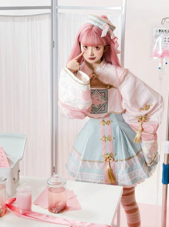 Sweet Hut Reserved Sea Jacket + Kyung + Pin Ribbon product Crolley + Dress Little