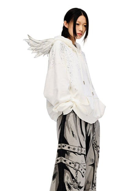 Angel Hoodie Starburst Sweatshirt