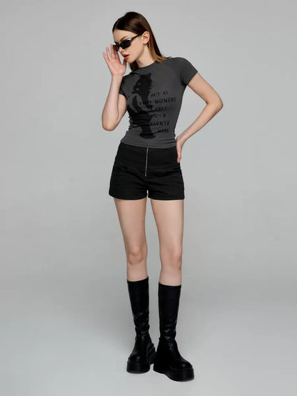 Pants Zipper Tight Short