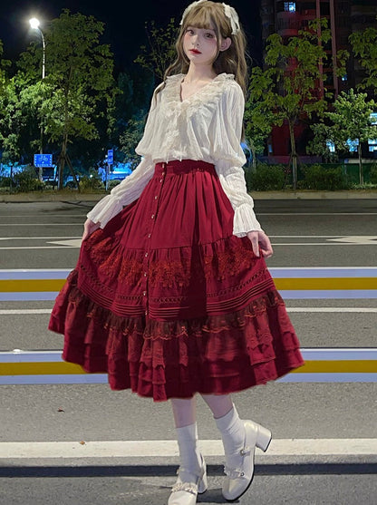 Barakotton Lace Suprissing Long Skirt