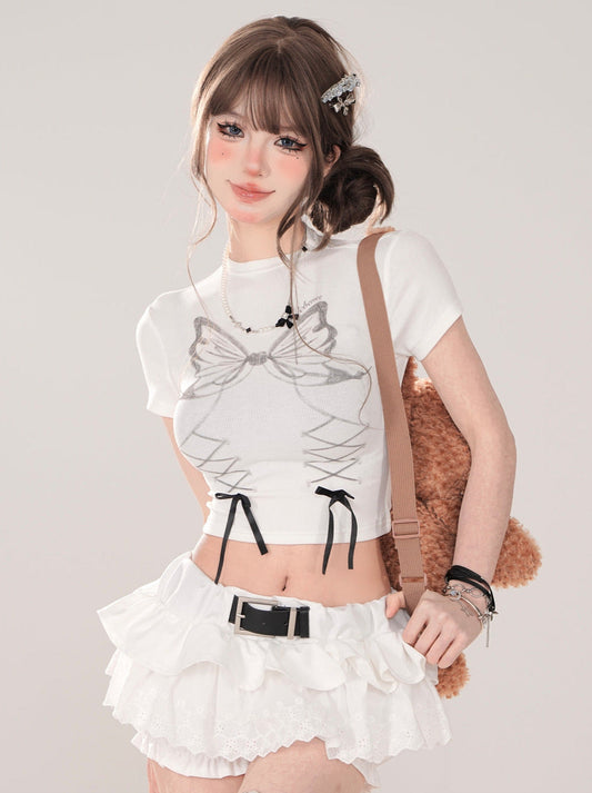 Design T-Shirt Kurzes Slim Ribbon
