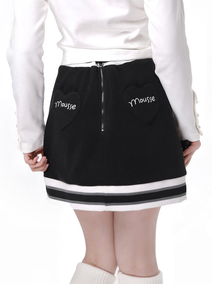 Starley Sea La Color Eradry Baseball Jacket Skirt Suit