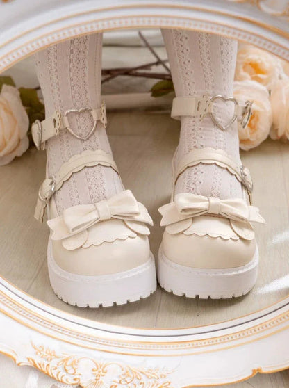Claw Retro Low Shoes Heel Lolita Bear Love