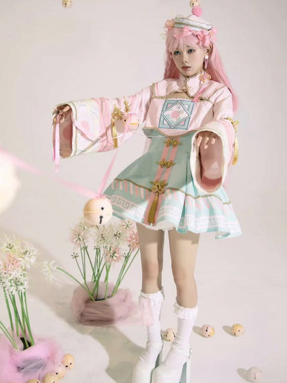 Sweet Hut Reserved Sea Jacket + Kyung + Pin Ribbon product Crolley + Dress Little
