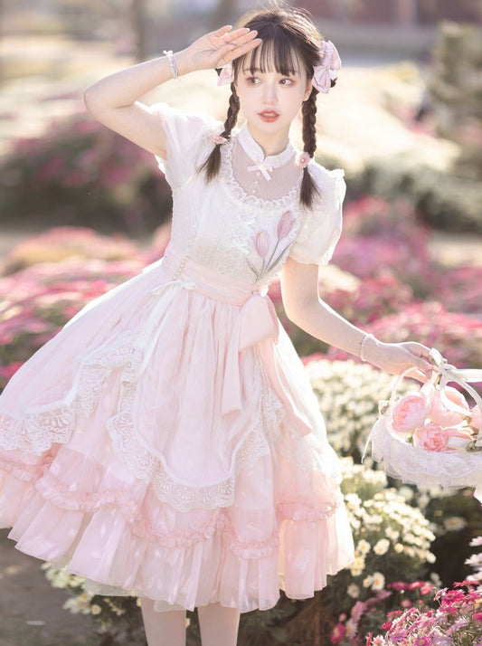 Lolita Tulip Dress Girly Sweet Summer