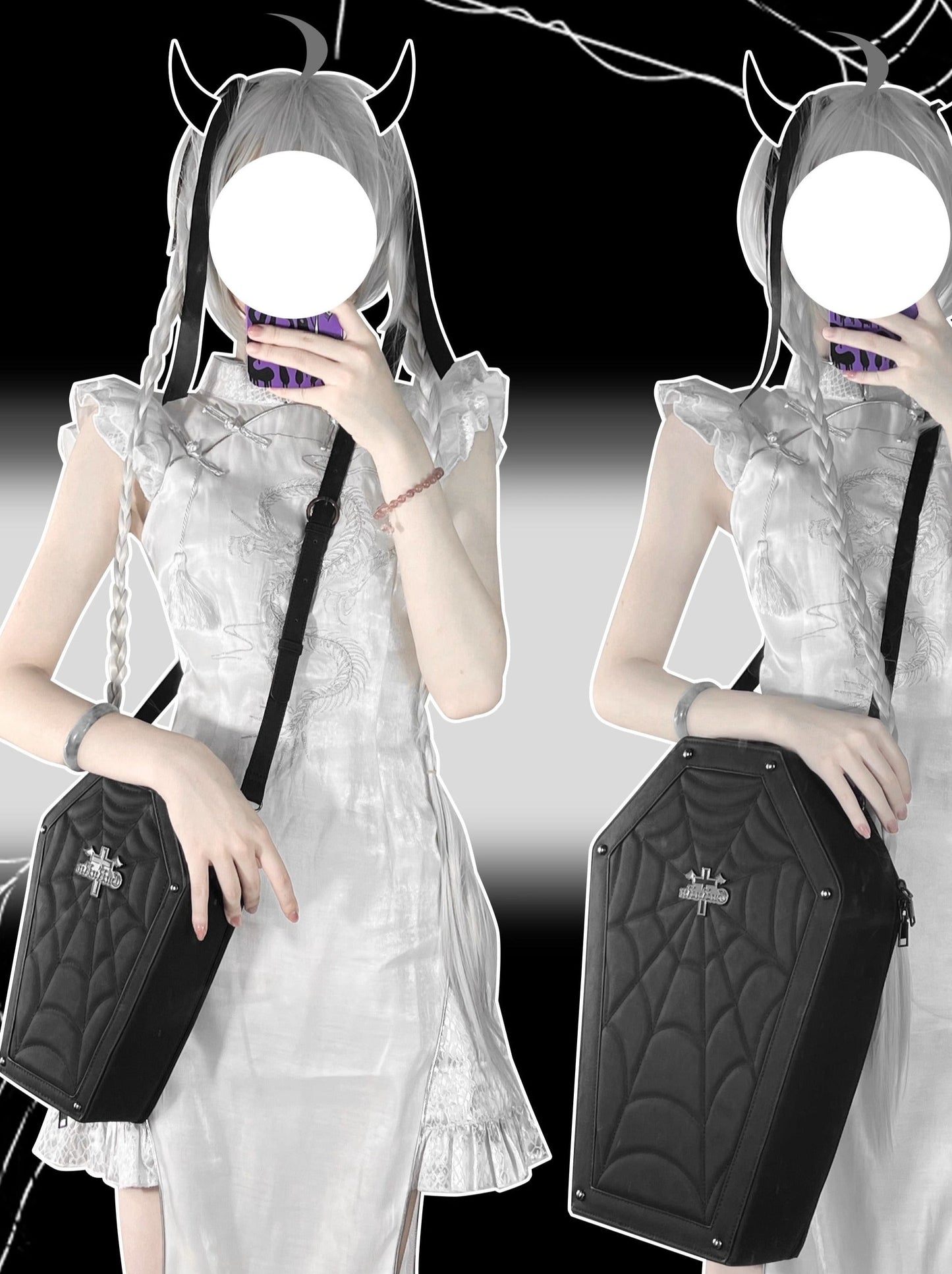 Coffin Pain Cross Bag Spider