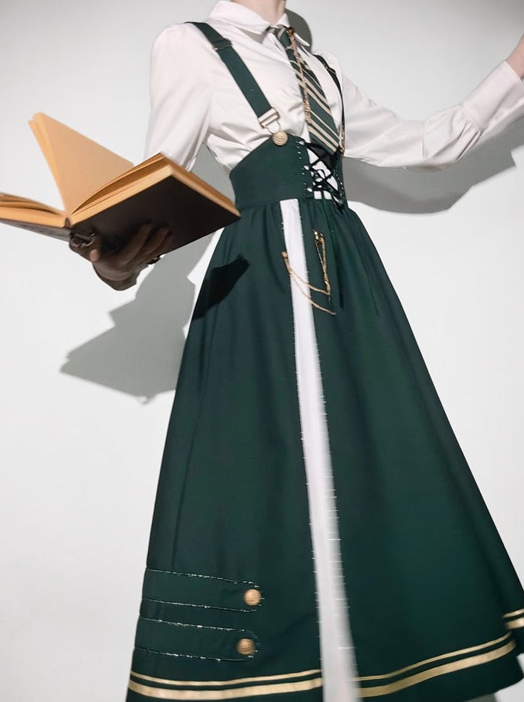 Blouse Traveler Skirt New + Short Cape Flared Time Lace-up