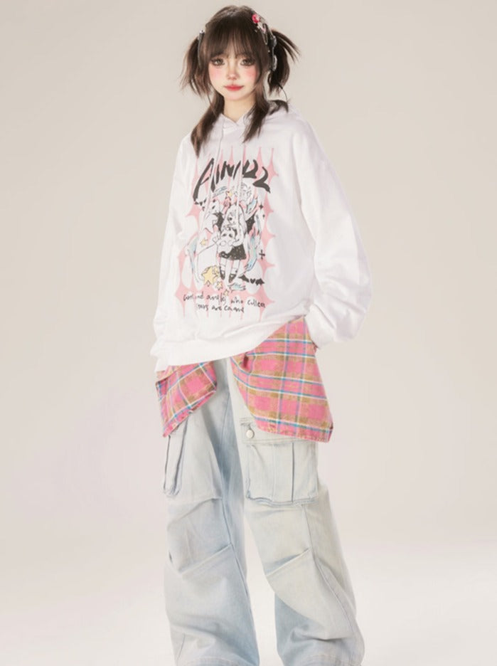 Cargo Denim Blue  Pants Light