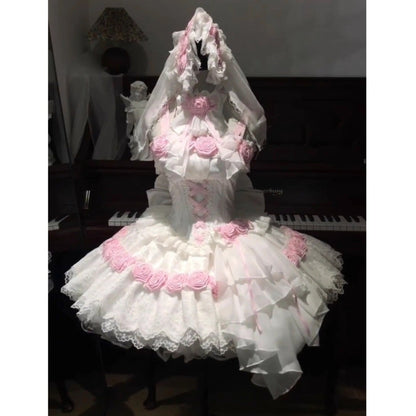 Elegant Pink White Lolita Dress BE007