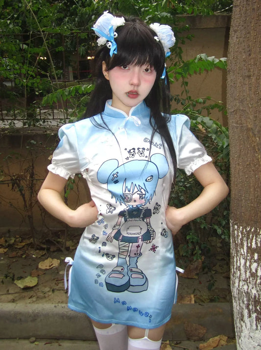 Subculture Apron Dress Blue Tight + Girl