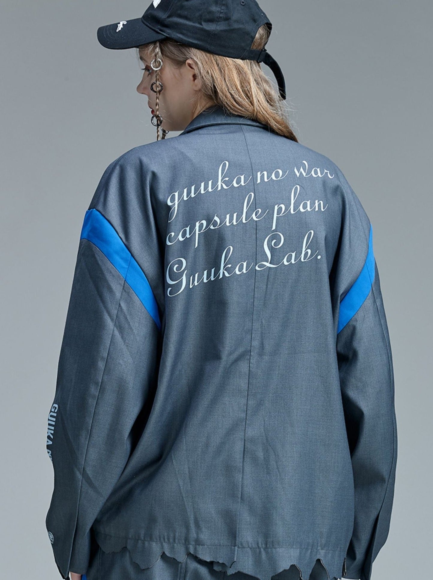 Veste ample multi-poches grise