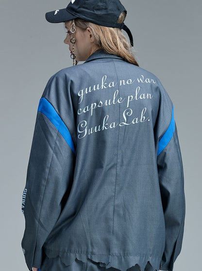 Veste ample multi-poches grise