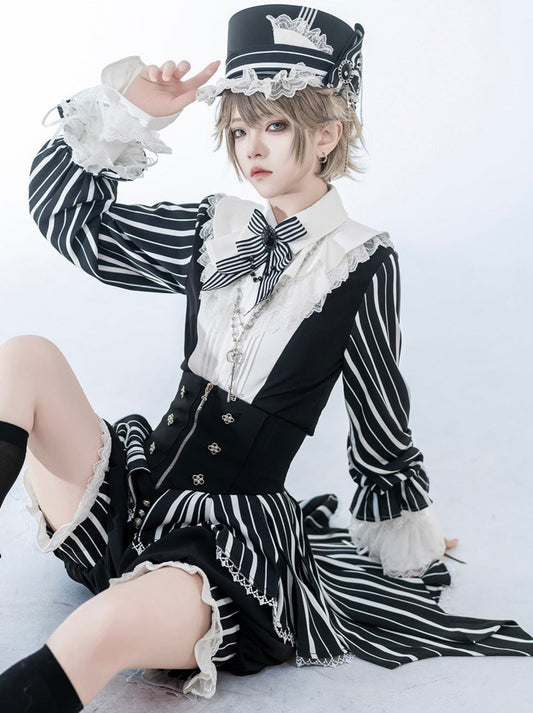 Lolita Retro Shirt + Wonderful Prince Trick Elegant Shorts