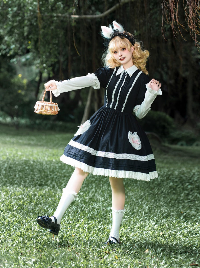 Six robes Lolita, tablier, doux