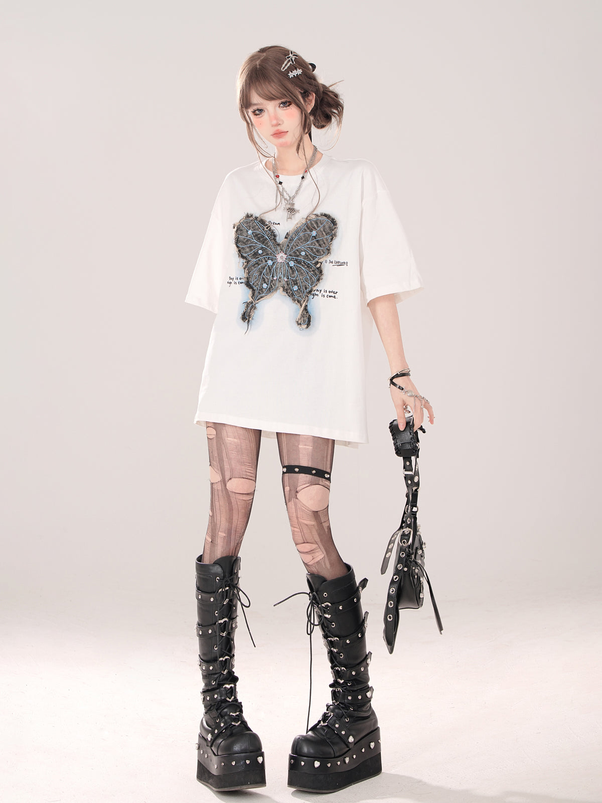 Butterfly T-Shirt American Loose Street