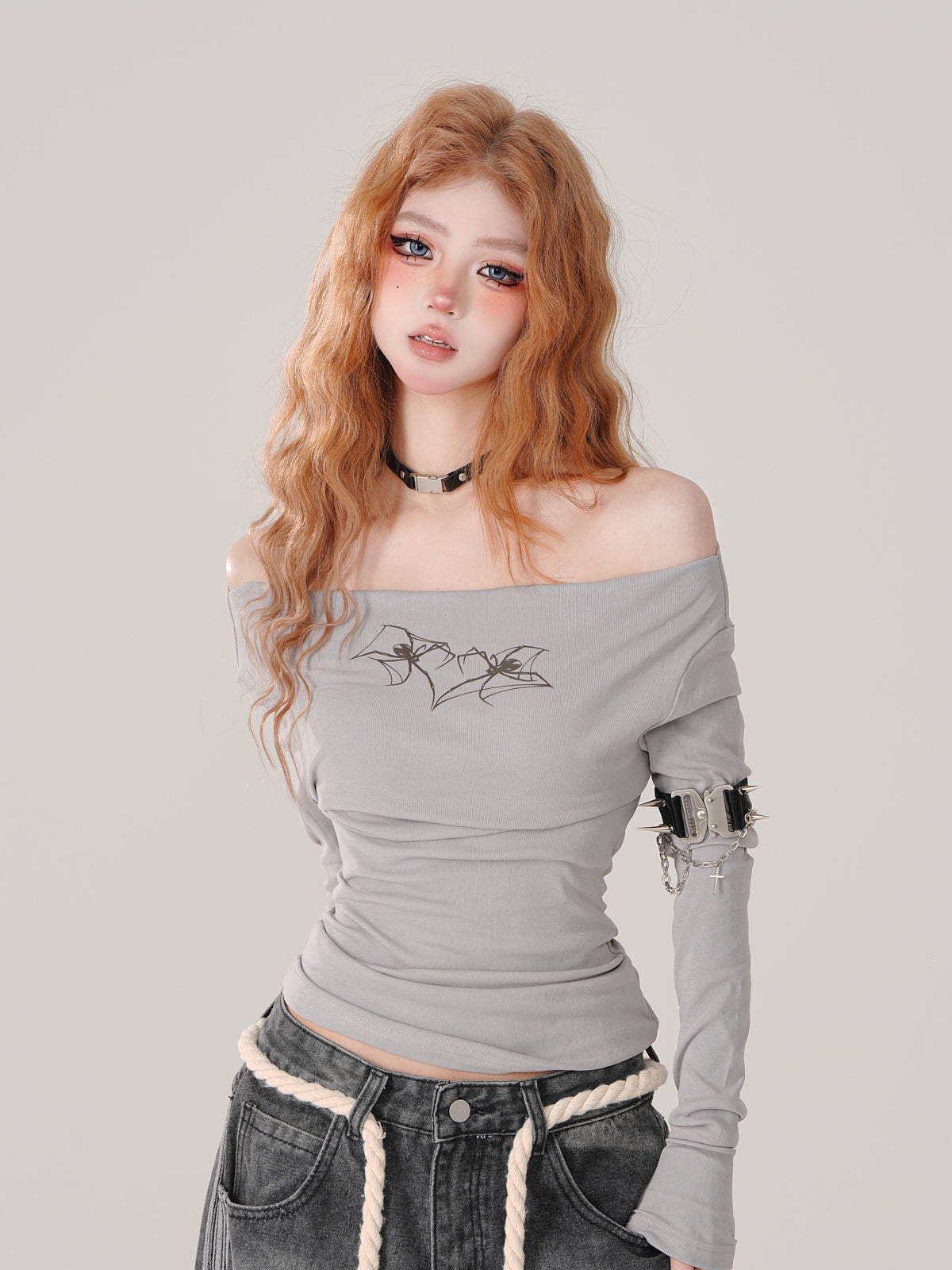 Kurze Tops Off-the-Shoulder Angel Tight