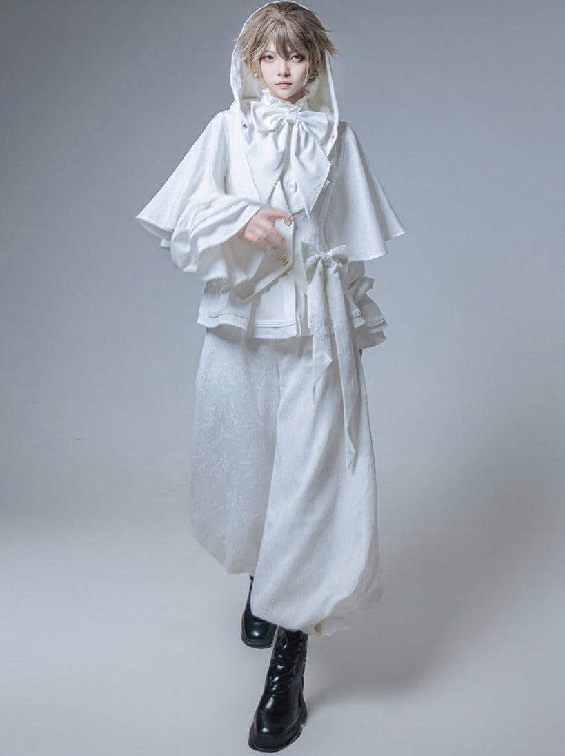 Hooded + Shorts Bunny Pants + Balloon Long Coat Prince
