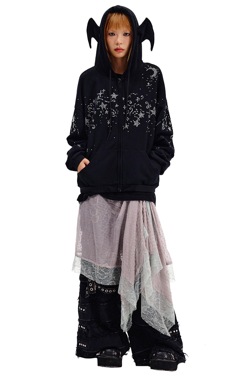 Hoodie Starry Sweatshirt Diamond