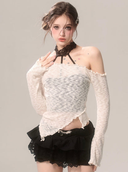 Lace Innerwear Top Halter-neck