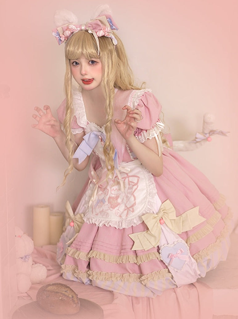 Robe Douce Lolita Chat Léopard