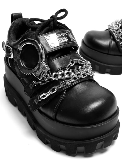 Shoes Cuff Hand Platform Metal Dark