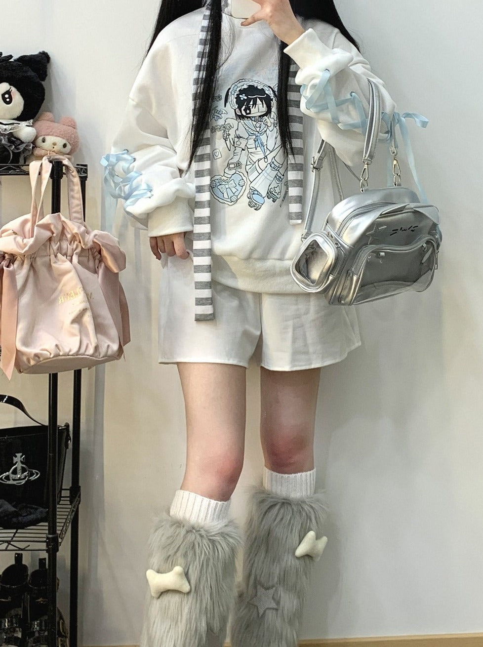 レースアップ Laundma Inn サブカルチャー トレーナー