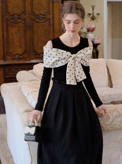 Long Skirt Brown Bob Top Dot Queen + Sugar