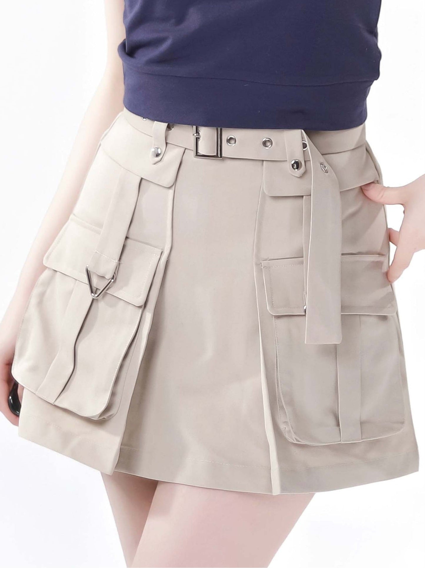 キャミソール＋キーネックスカート カラーアメリカンガールカーゴスリー