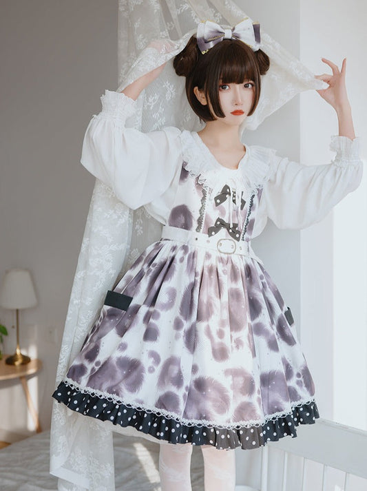 Robe Léopard Volumineuse à Pois Lolita