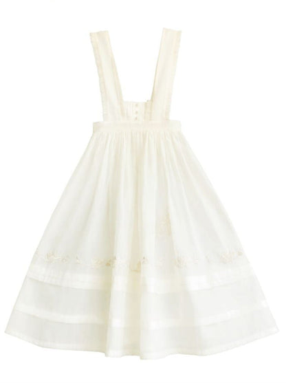 Belt Dress Rose + Skirt Over Tulle Sailor Color + Natural Fairy Collar Embroidery