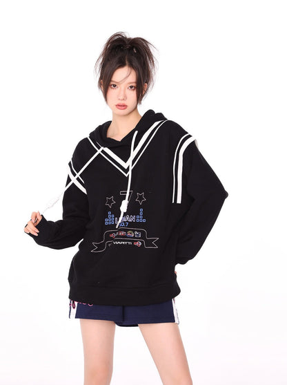 Seven Logo Mode Sweatshirt Hooded Hoodie