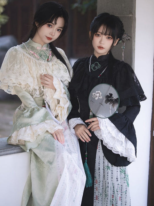 Multi Shawl Reservations Lolita Frilled + Wear Top