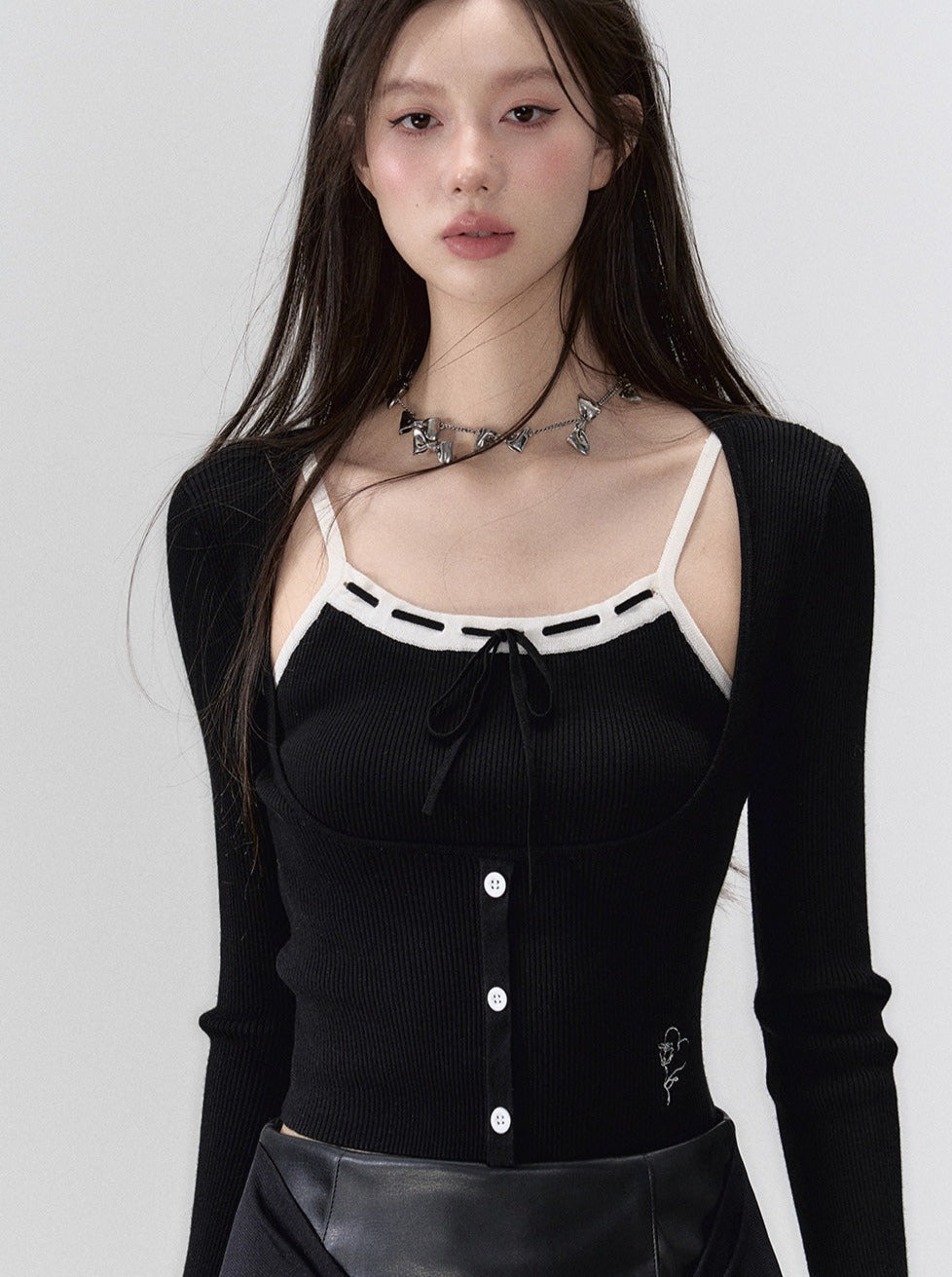 Suspender Knit + French Little Cardigan
