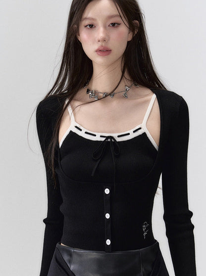 Suspender Knit + French Little Cardigan