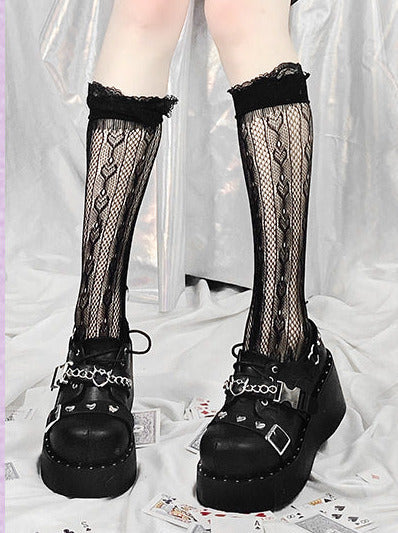 Punk Lolita Platform Toe Devil Shoes Gothic Round Trap