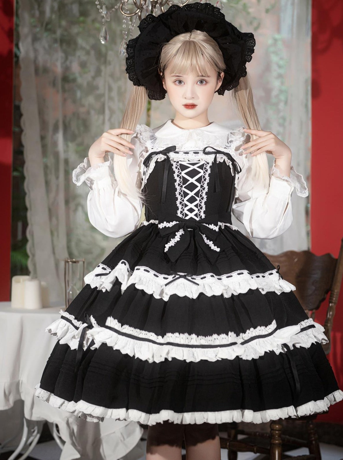 Suspender Dress Design Lace-up