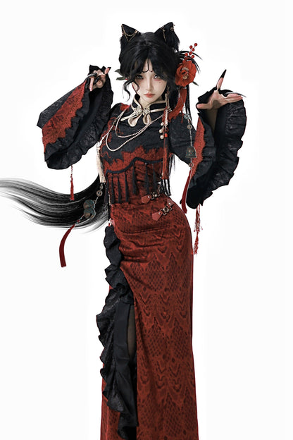 New Style Pre-order Spirit product China Jacket Snake Cape