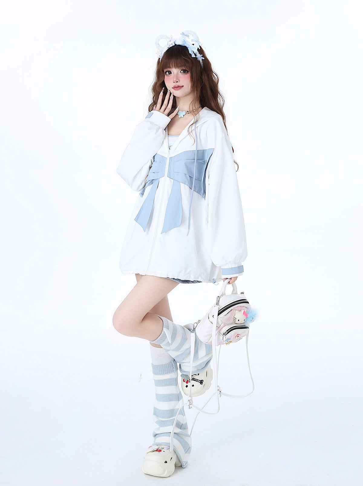Sweat à capuche Neighborhood Angel avec ruban Loose the Zip Mist