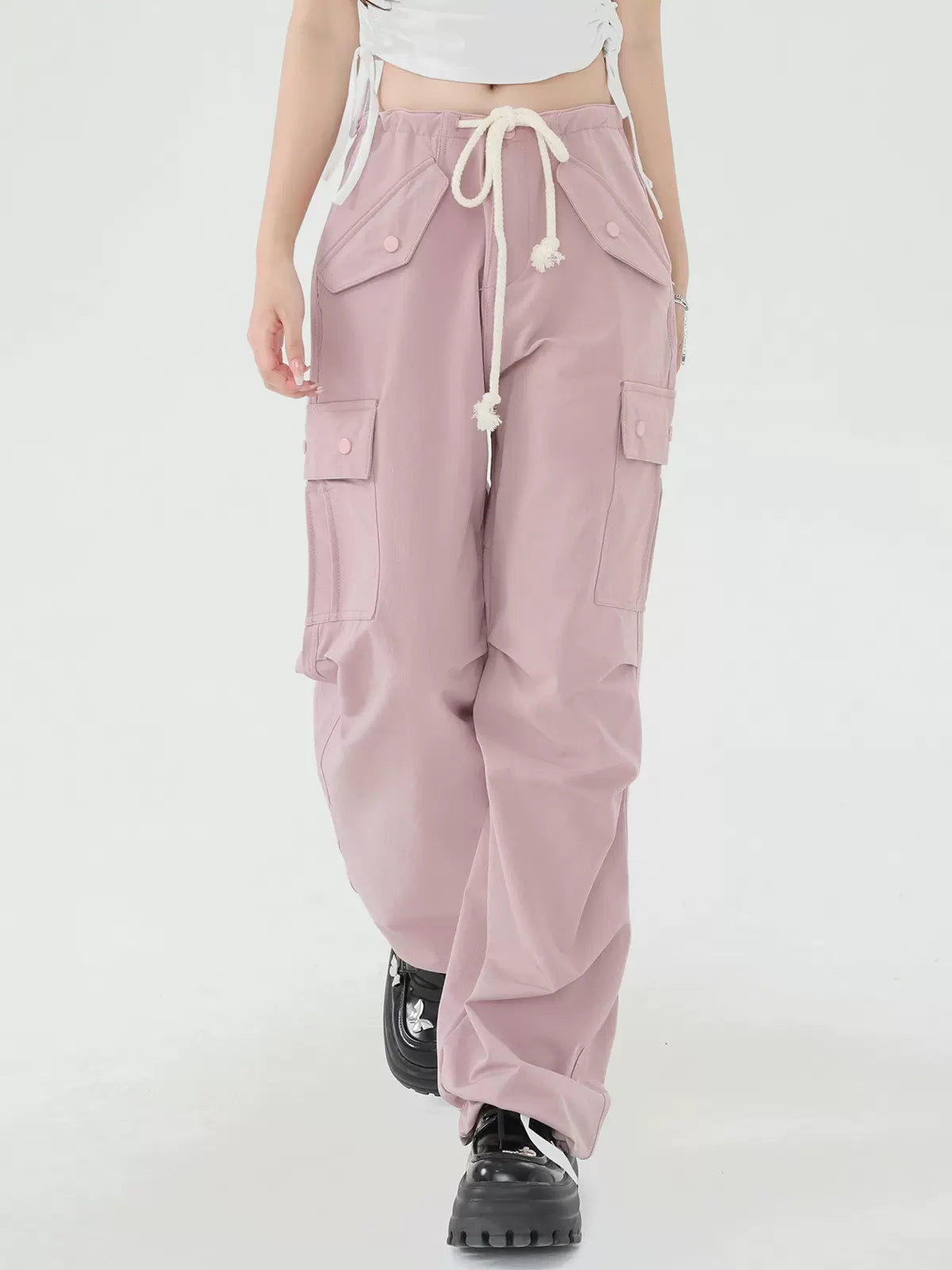 Pantalon Cargo Rose Morandi