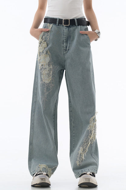jeans style racer loose Casual